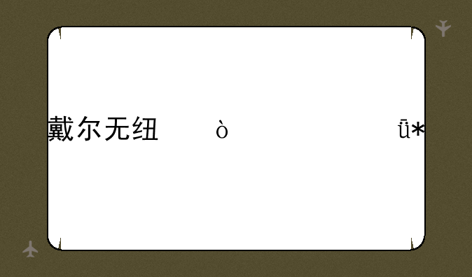 戴尔无线鼠标驱动