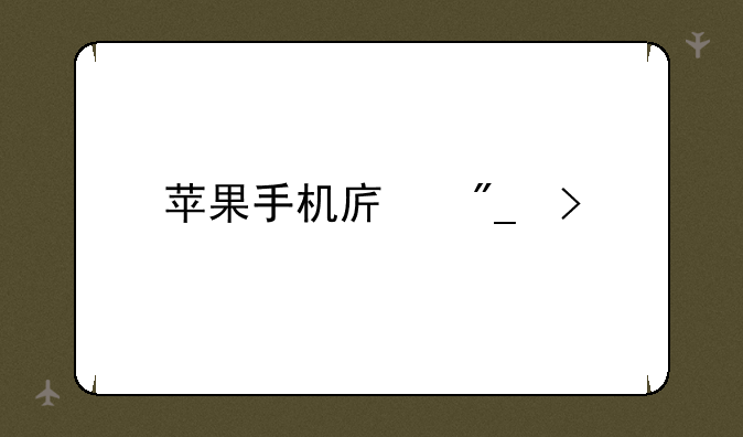 苹果手机序列号