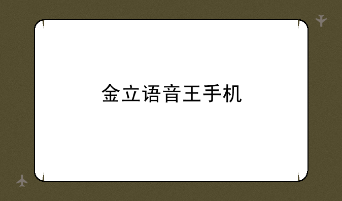 金立语音王手机
