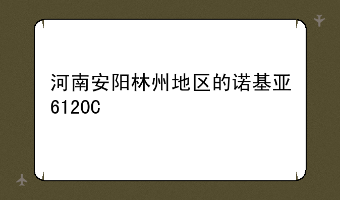 河南安阳林州地区的诺基亚6120C
