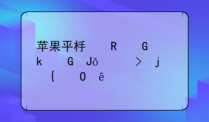 苹果平板电脑多少钱一台的实体店