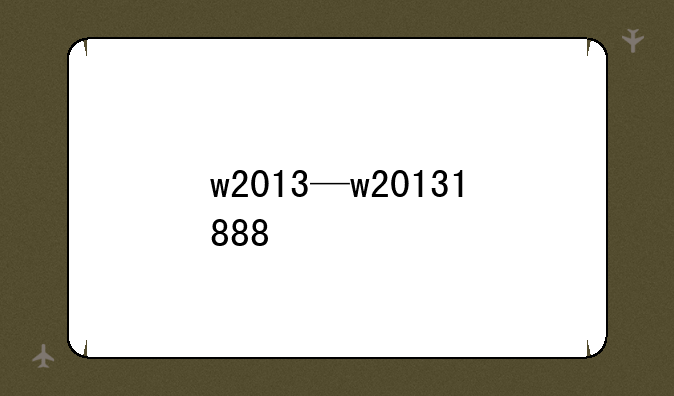 w2013—w20131888