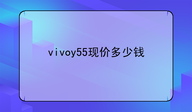 vivoy55现价多少钱