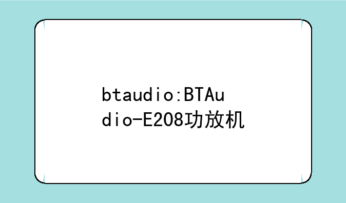 btaudio:BTAudio-E208功放机