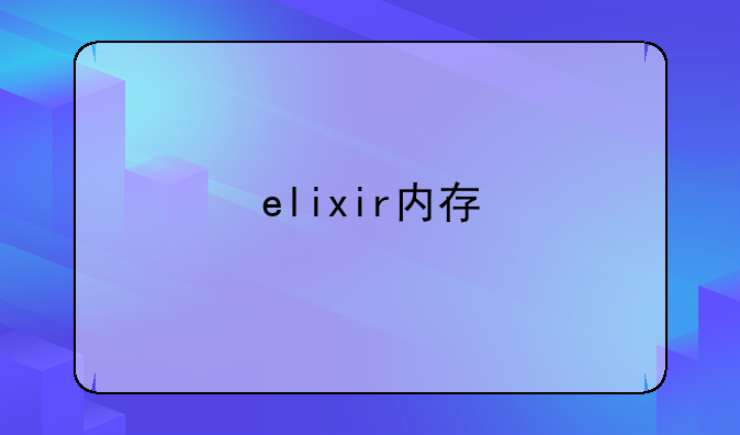 elixir内存