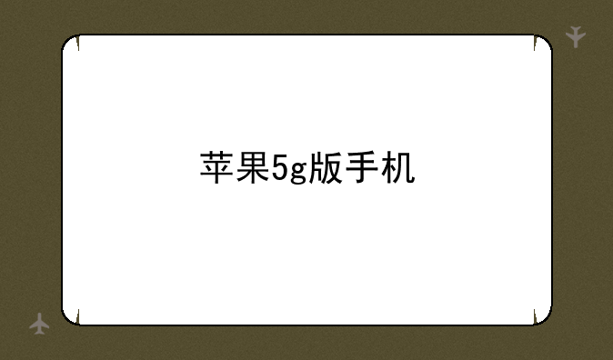 苹果5g版手机